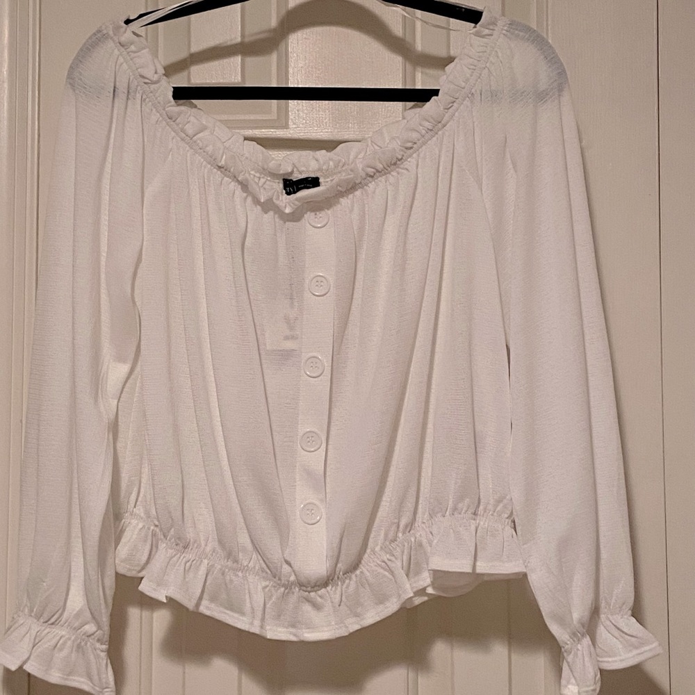 White Button Up Shrug
